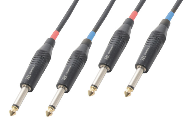 Audio Lead - 2 x 6.3mm TS Jack to 2 x 6.3mm TS Jack 