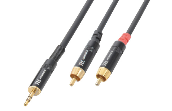 Audio Lead - 3.5mm Stereo Jack to 2 x RCA Male