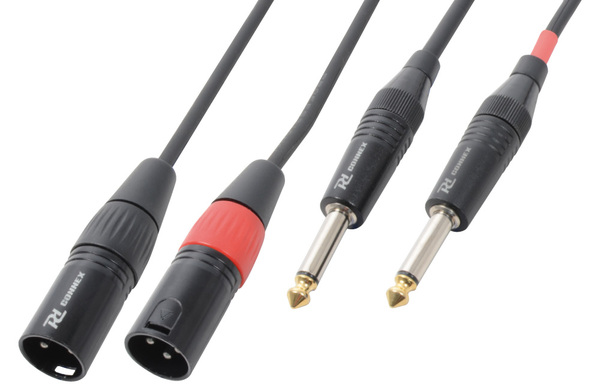 Audio Lead - 2x XLR Male to 2x 6.3mm TS Jack