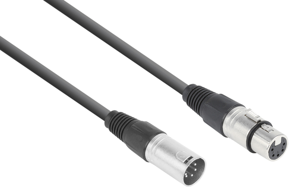 DMX Lighting Cable - 5 Pin XLR Male to 5 Pin XLR Female 