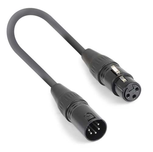 Cable Converter DMX 3-pin Female - DMX 5-pin Male Adapter lead