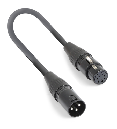 Cable Converter DMX 3-pin Male - DMX 5-pin Female Adapter lead