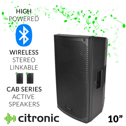Active 10" Speaker With Bluetooth Stereo Link