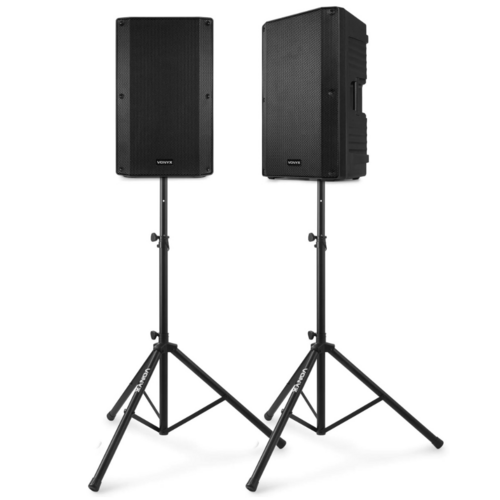 Active Stereo Speaker Set - 12" Including Stands