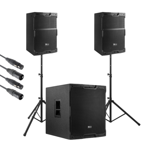 Professional 2.1 Active PA Speaker System - 850w RMS Total