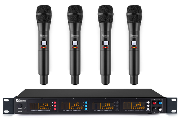 Wireless Microphone Set 4x 50-Channel UHF 