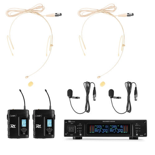  2x 80-Channel UHF Wireless Microphone True Diversity System BP