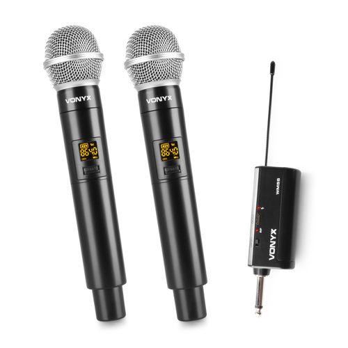 Dual Wireless Microphone Plug-and-Play Set UHF