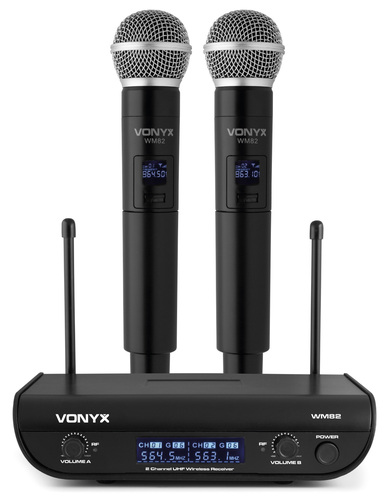 Wireless Microphone set - Digital UHF 2 channel 