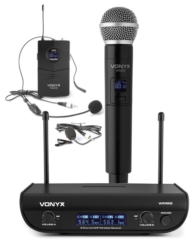 UHF Wireless Combi Microphone Set