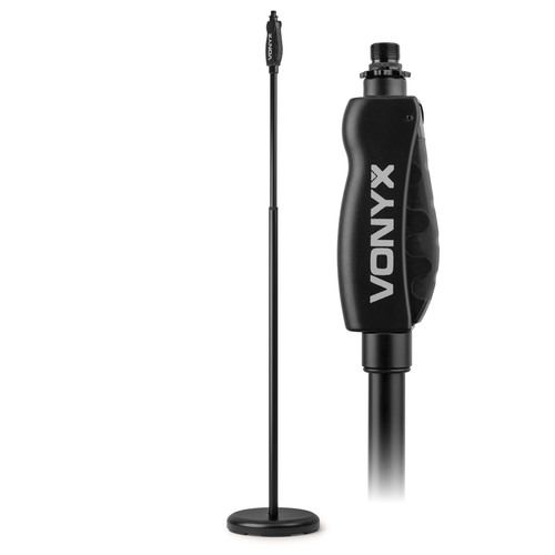 Microphone Stand with One-Handed Height Adjustment
