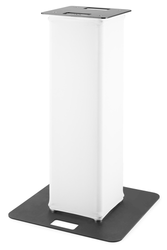 1 meter Tower with white lycra Scrim