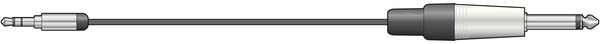 Audio Lead - 3.5mm TRS Jack to 6.3mm TS Jack