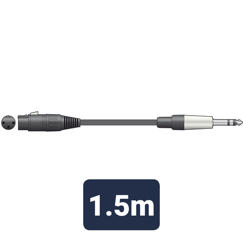 Audio Lead - XLR F to 6.3mm TRS Jack