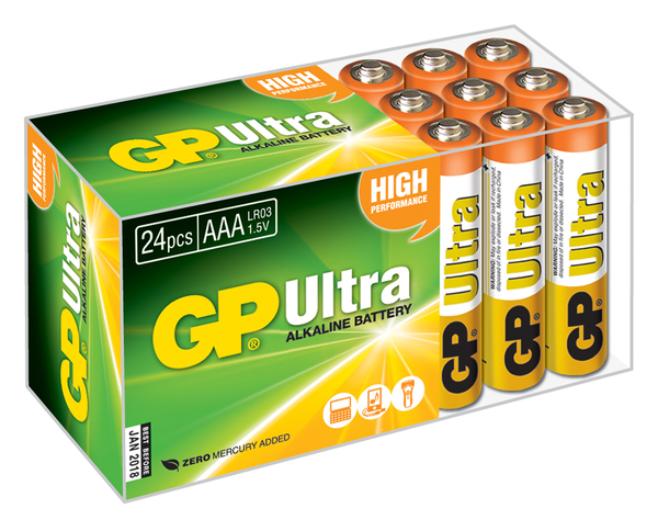 AAA Battery 24pk Ultra Alkaline Batteries 