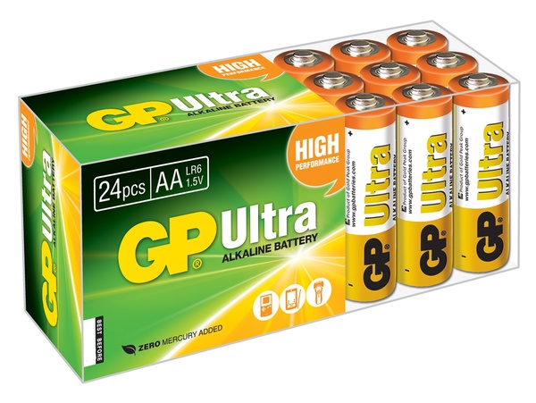AA Battery 24pk Ultra Alkaline Batteries  
