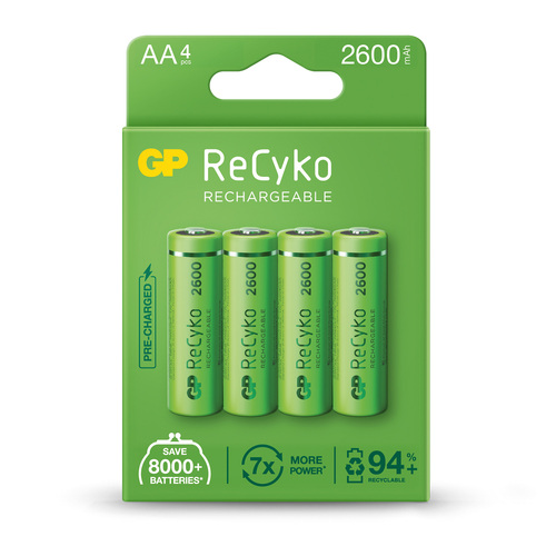 GP ReCyko+ 2600 AA (Card of 4)
