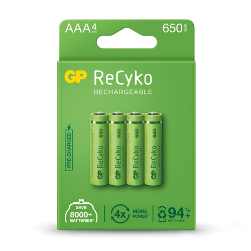 GP Recyko+ AAA NiMH Rechargeable Batteries