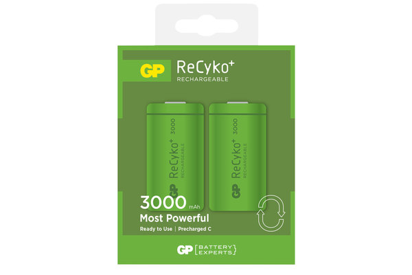 GP ReCyko+ NiMH Rechargeable - C Size - 3000mAh