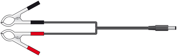 DC Plug Lead 75mm Crocodile Clip to 2.1mm 