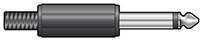 6.3mm TS Plug - Plastic Cover