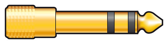 Audio Adaptor - 6.3mm TRS Jack to 3.5mm TRS Socket 