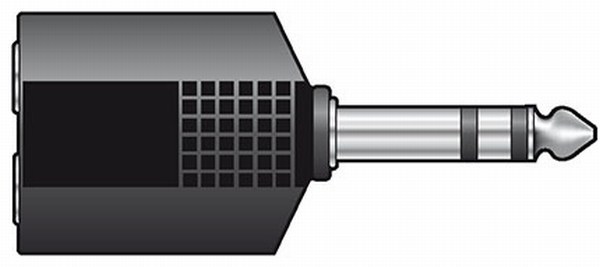 6.3mm TRS Plug to 2 x 6.3mm TRS Sockets
