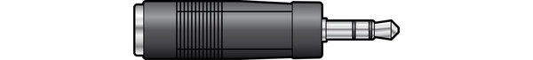 Audio Adapter - 3.5mm TRS Plug to 6.3mm TRS Socket