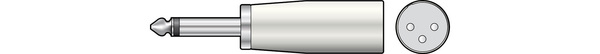 XLR Male to 6.3mm TS Plug Adaptor 