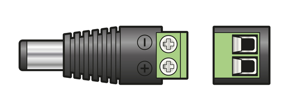 2.5mm DC Plug with Screw In Terminals