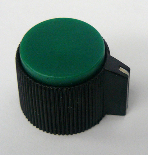 Knob Green, Grub Screw, With Indicator