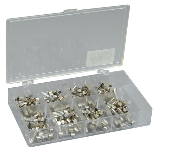 Assortment of 20 x 5mm fast blow fuses - 160pcs