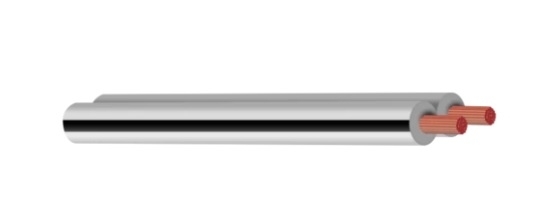 Speaker Cable 0.75mm Black Stripe / White Sheath 
