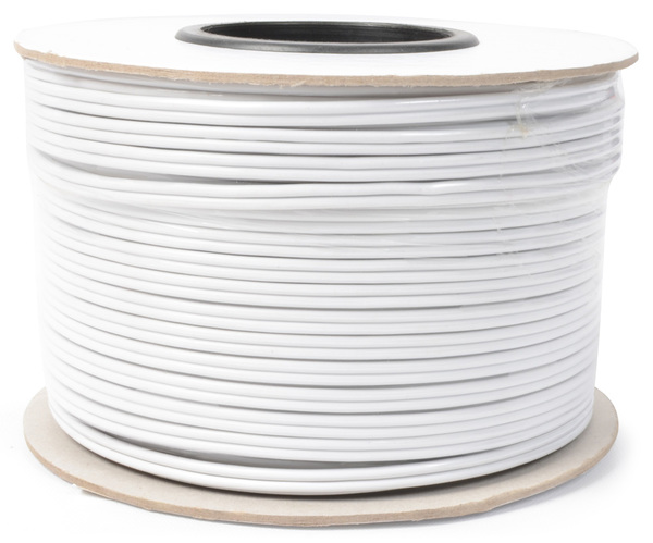 Speaker Cable 1.5mm Black Stripe / White Sheath