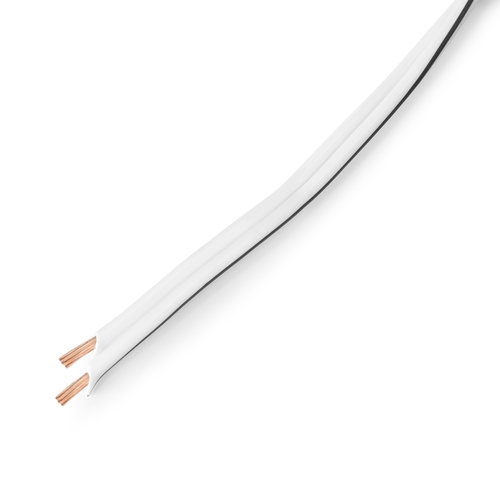 Speaker Cable 1.5mm Black Stripe / White Sheath