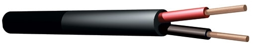 Speaker Cable - Round 2x 1.5 Black 