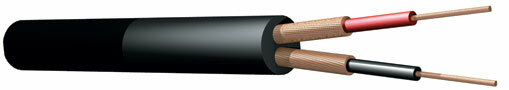 Microphone Cable 2 Core 6.5mm Black | Per Metre