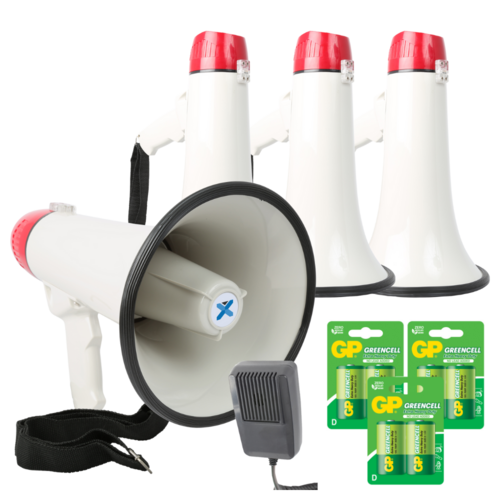 Megaphone 40 Watts with Record & Siren 4 Pack of  MEG040