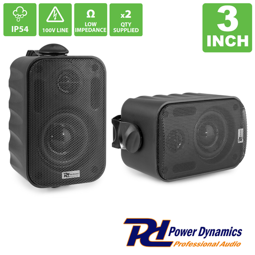 Speaker Set - 100V - 3 Inch - Weatherproof IP56