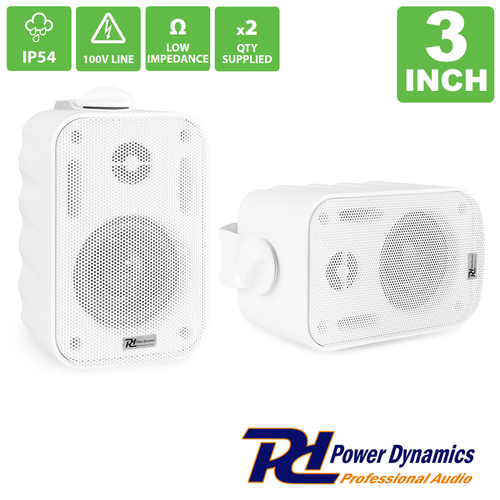 Speaker Set - 100V - 3 Inch - Weatherproof IP56