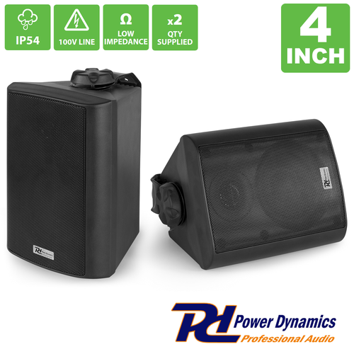 Black Speaker 100V 4  Inch - Weatherproof IPX5