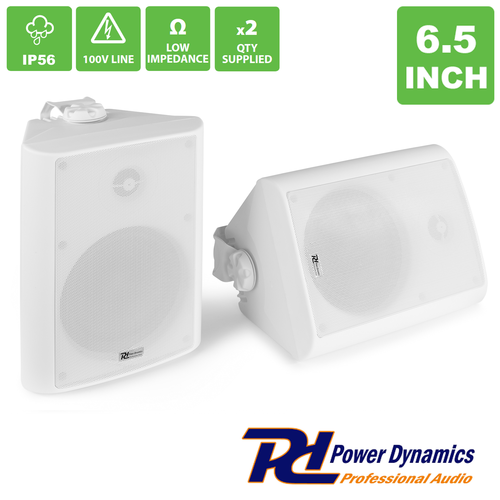 Speaker Set - 100V / 8 Ohm 6.5 Inch - Weatherproof IP56