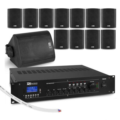12 x 4" BC40V Black Wall Speaker System