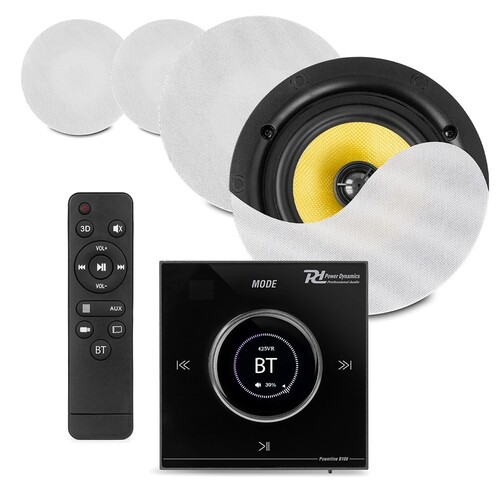 PowerLine B100 Black Bluetooth Ceiling Speaker System
