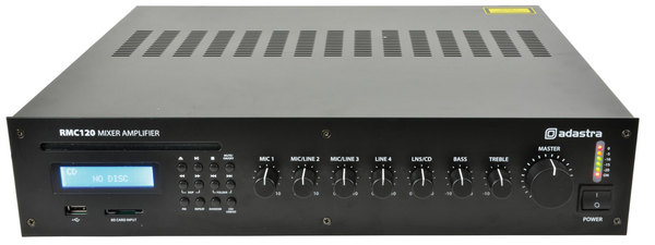 PA Mixer Amp - 5 Channel Input - CD/USB/SD/FM Radio