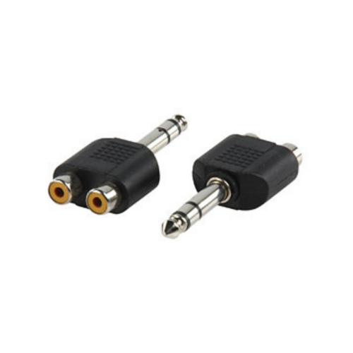 6.3mm TRS Plug to 2 RCA Sockets