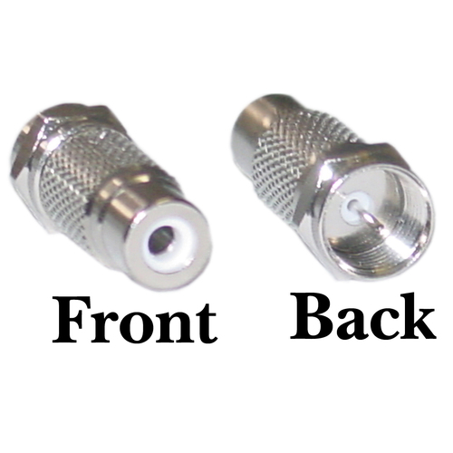 F Plug Male to RCA Female - Video Adapter 