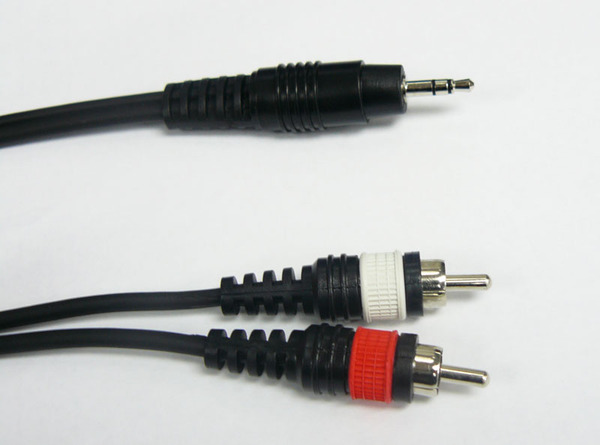 Audio Lead - 3.5mm Stereo Jack to 2 x RCA - H/Duty