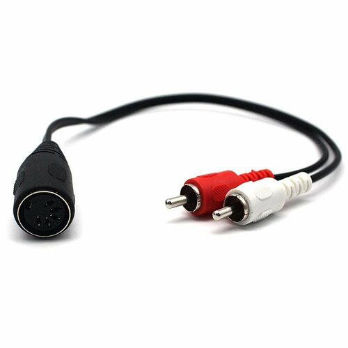 5 Pin Din Female to 2 RCA Male Plug