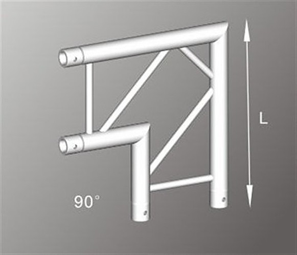 Duo Truss - 290mm Aluminium Flat Truss - 90deg Corner